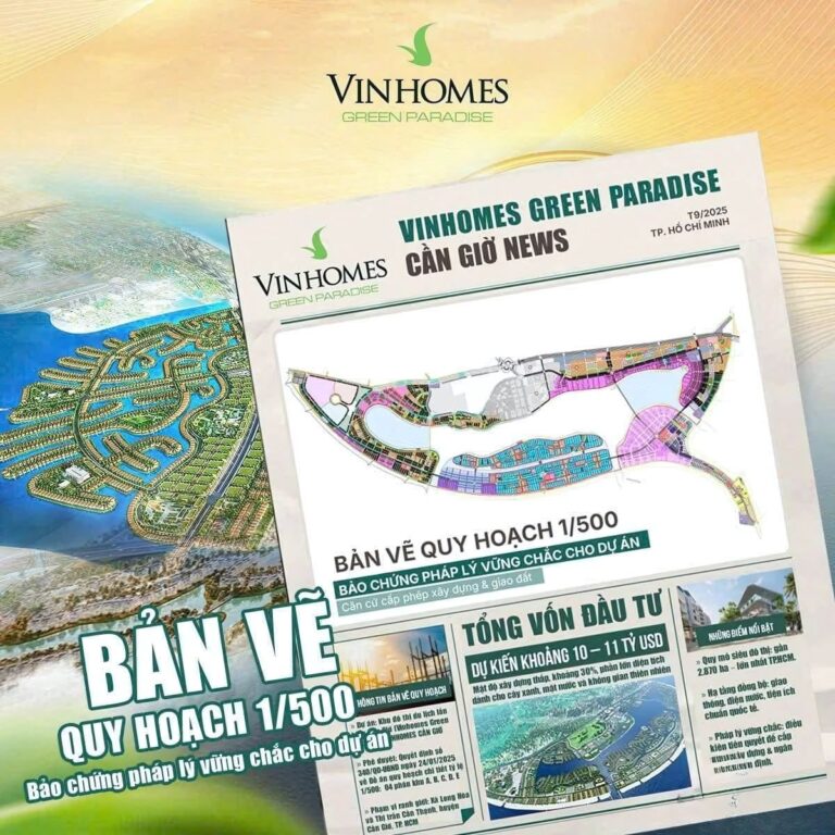 Chi tiết quy hoạch 1/500 dự án Vinhomes Green Paradise Cần Giờ